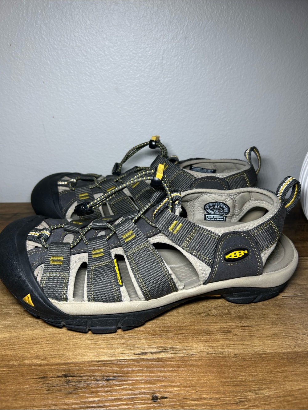 Keen Men's Gray and Yellow Waterproof Sport Sandals - Picture 2 of 6